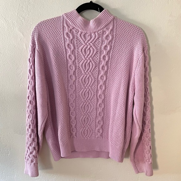 Urban Outfitters Cable Knit Mock Neck Sweater
In Lavender Purple XS - Picture 4 of 7
